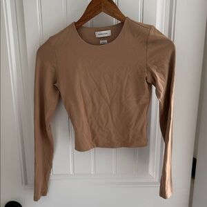 Aritzia Tan Long Sleeve Tee